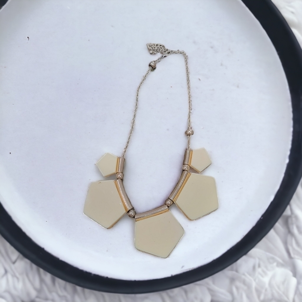 Gold and cream necklace